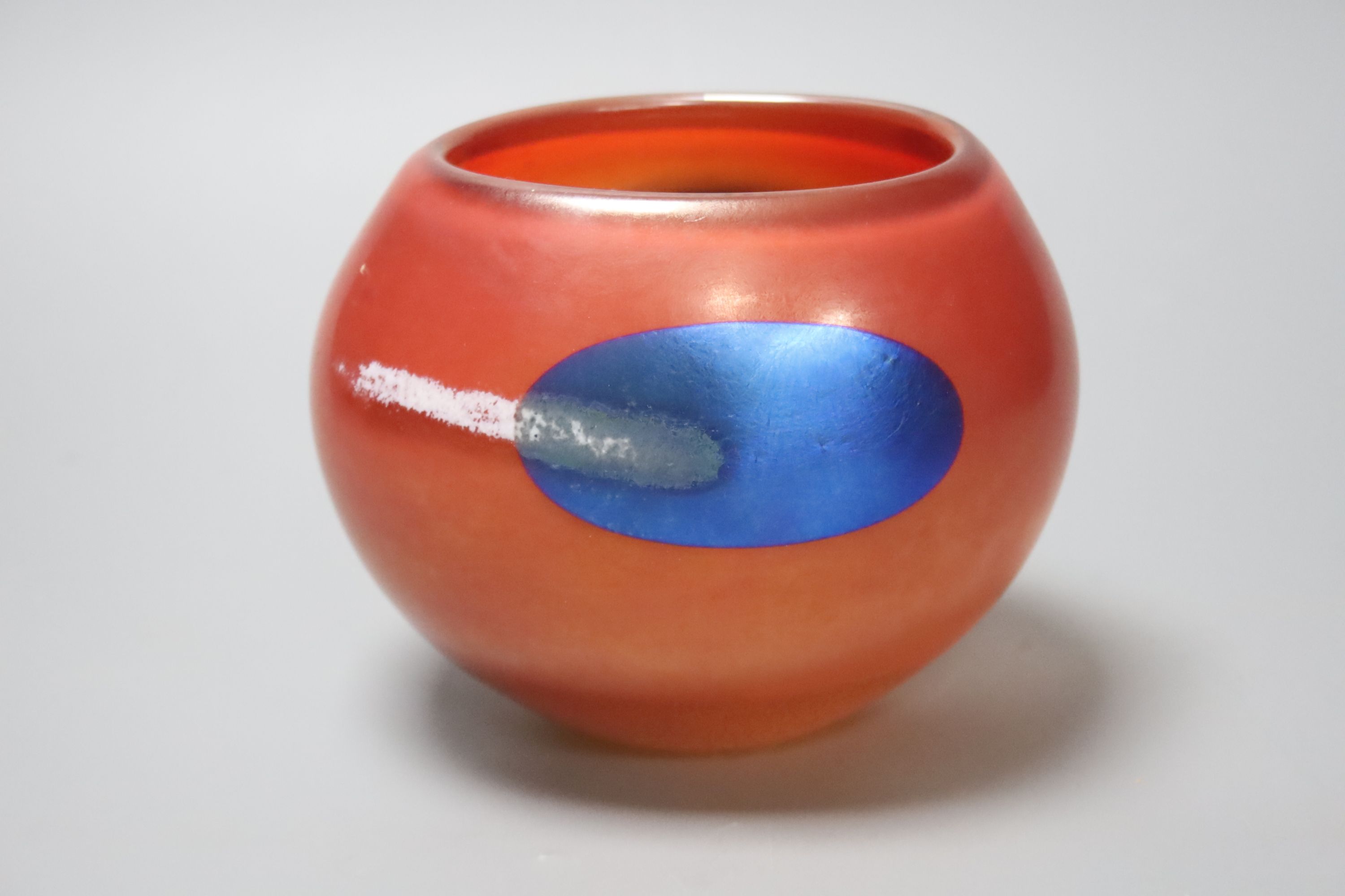 An Art glass vase, indistinctly signed and dated '96, height 12cm